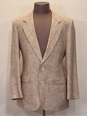 Vintage Axiom Men’s 42R Tweed Blazer Emporium-Capwell Tan Sport Coat